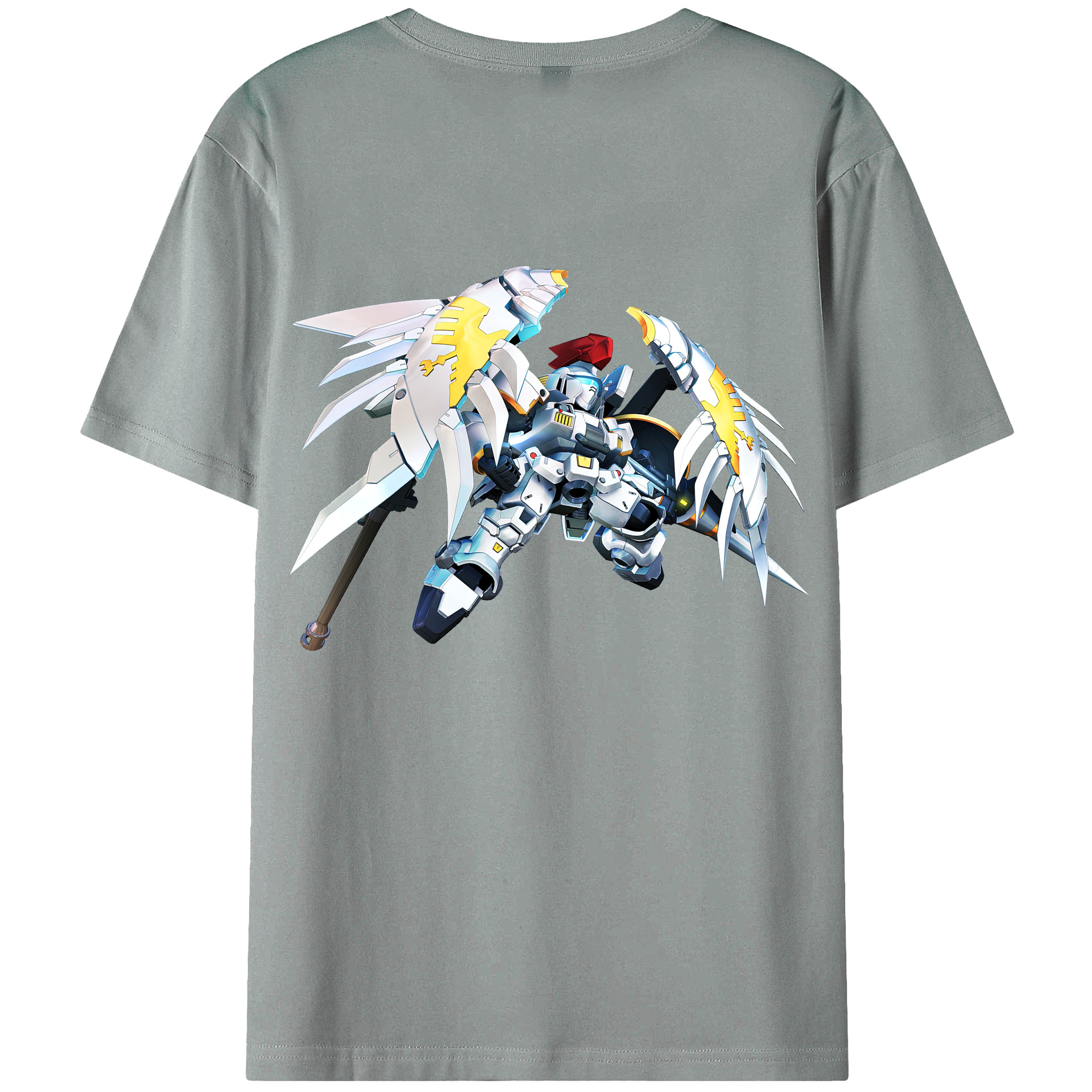 （画像用） 機動戦士ガンダム Mobile Suit Gundam 綿100％ メンズ半袖Tシャツ（バックプリント） 通気性